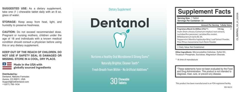 Dentanol Label